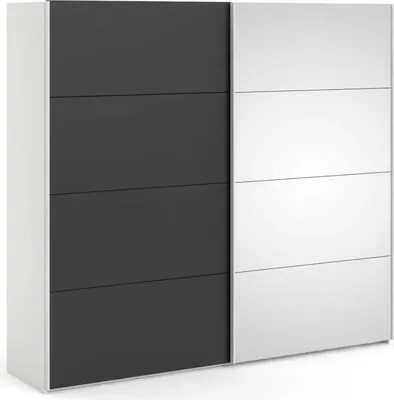 Produktbild von Dmora Kleiderschrank Eloina, 2 Türen, 242,7x220,4 cm, Weiß