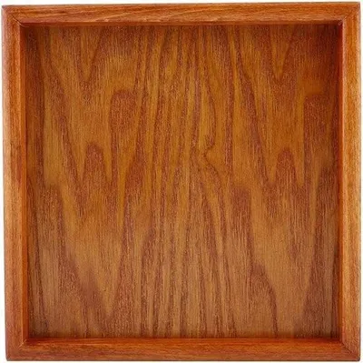 Zdjęcie produktu dla Taca 60x60 Ręcznie wykonana kwadratowa drewniana taca na kawę, herbatę i przekąski - 22x22 cm Taca 60x60