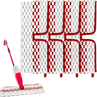 Produktbild von Stück Nachfüllpackung für Vileda Mop 12 Spray Max, 100 % Mikrofaser-Mopp für Besen, wiederverwendbar, geeignet für alle Bodenarten