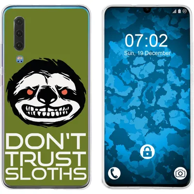 Produktbild von PhoneNatic Case kompatibel mit Huawei P30 Silikon-Hülle Crazy Animals Faultier M3