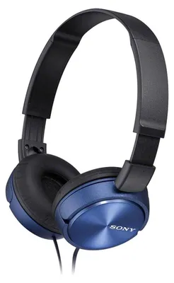Produktbild von Sony MDR-ZX310AP, Kabelgebunden, 10 - 24000 Hz, Anrufe/Musik, 125 g, Kopfhörer, Blau