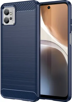 Produktbild von Carbon Case Hülle kompatibel mit Samsung Galaxy A14 5G flexible Silikon Carbon Hülle blau