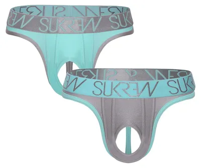 Obrázok produktu pre SUKREW U-Style Classic Thong Multipack 1x Peppermint + 1x Silver Sparkle - Größe XL