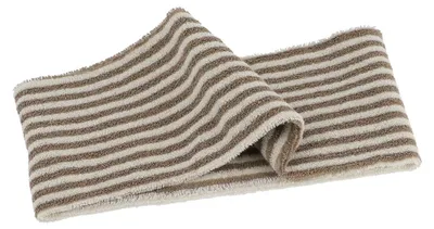 Produktbild von Elastisches haarband mit streifen in den farben natur und taupe - Tendance