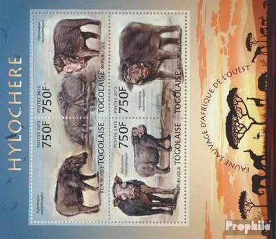 Produktbild von Briefmarken Togo 2013 Mi 4836-4839 Kleinbogen (kompl. Ausgabe) postfrisch Waldschwein (Hylocherus meinertzhageni)