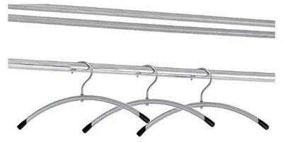 Produktbild von 6 Kleiderbügel, Silber Schwarz, Metall