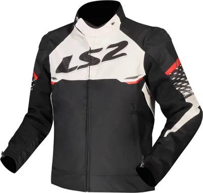 Produktbild von LS2 Apex wasserdichte Motorrad Textiljacke, schwarz/weiß/rot, S