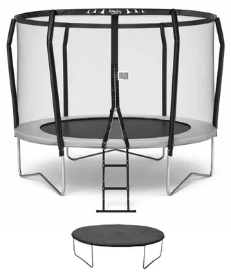 Image de KANGUI Trampoline de jardin rond Ø300cm avec filet de sécurité + échelle + couverture - Fabrication européenne - Famili 300