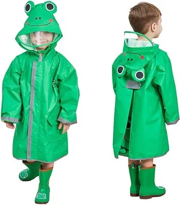 Obrázok produktu pre Pončo do dažďa pre deti, pončo pre batoľatá s kapucňou, nepremokavá bunda do dažďa, 3D kreslené oblečenie do dažďa pre dievčatá a chlapcov