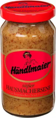 Zdjęcie produktu dla Bawarska słodka domowa musztarda Händlmaier w słoiku 200ml