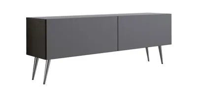 Zdjęcie produktu dla TV-SCHRANK : Antracyt, chromowane nogi, 140 x 52 x 32 cm