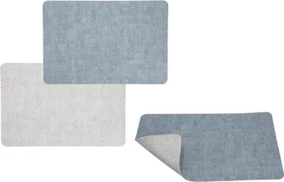 Produktbild von 4 Stück Platzsets 45 x 30 cm meliert Blau Grau zum Wenden