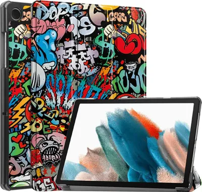 Produktbild von Samsung Galaxy Tab A9 Plus Hülle - Tri-Fold Ständer Klapphülle mit Schlaf/Wach-Funktion - Graffiti