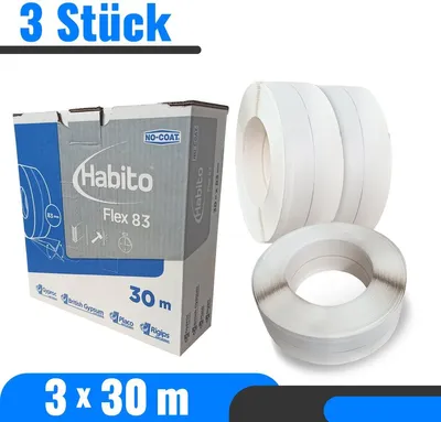 Produktbild von 3 x RIGIPS NO-COAT Flexible Corner Kantenschutz Trockenbau Innenecke Au 30m 83mm Rigips NO-COAT Flexible – stark, exakt und schnell