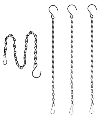 Productafbeelding van Hangketting - Metaal - 4 stuks - 33 cm - Zwart
