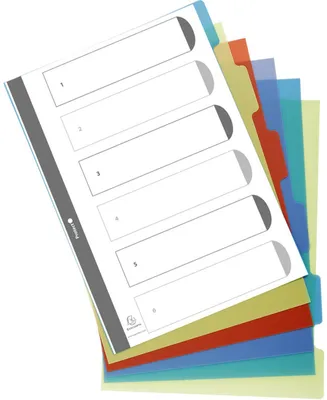 Obrázek produktu pro EXACOMPTA 2706E EXACOMPTA Kunststoff-Register, blanko, DIN A4, 6-teilig