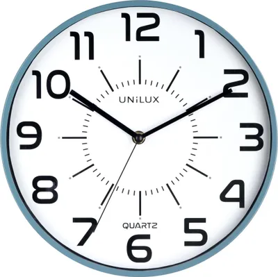 Productafbeelding van UNiLUX 400094560 UNiLUX Wandklok/Quartzklok "POP", diameter: 300 mm, blauw