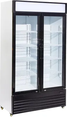 Immagine prodotto di Frigorifero COMBISTEEL con 2 porte in vetro BEZ-750 GD - Illuminazione a LED, 750 litri