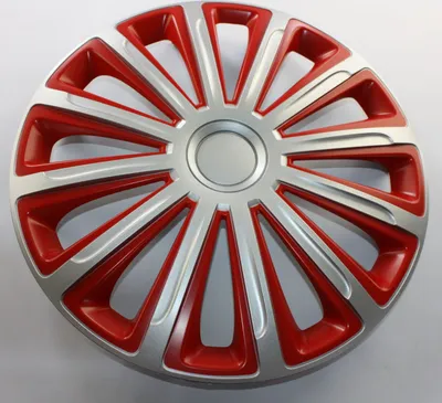 Produktbild von SET Radkappen Radzierblenden 4er Satz 15 Trend silver-red