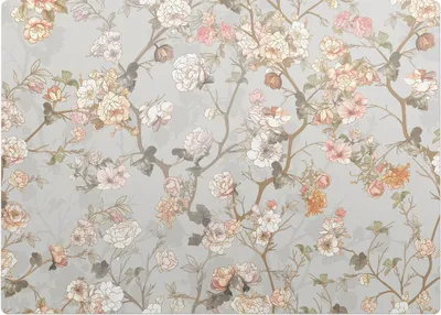 Produktbild von Blumenornament – Bodenschutzmatte – Rutschfest – Schutzmatte für Büro – Vinylmatte – Stuhlunterlage  – 140 x 100 cm