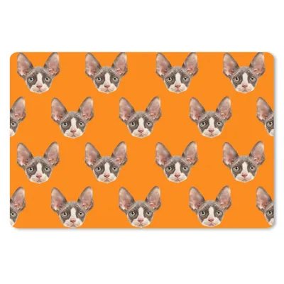 Produktbild von MuchoWow® Schreibtischunterlage Tier - Orange - Muster 60x40 cm - XXL Mauspad - Großes Mauspad