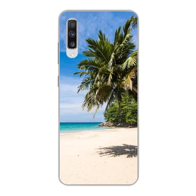 Produktbild von MuchoWow® Handyhülle Schutzhülle Hülle für Samsung Galaxy A70 Strand - Tropen - Meer Silikon Softcase Handy Hülle - Schutzhaube