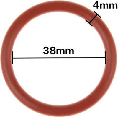 Produktbild von 1x O-Ring kompatibel mit Siemens EQ, Bosch Vero, Gaggenau, Neff Kaffeevollautomaten 38x4mm Rot Silikon Dichtung Innen 38mm Außen 46mm…