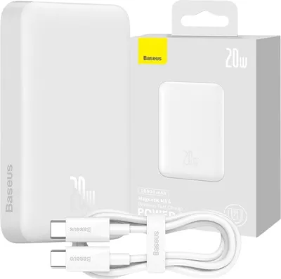 Immagine prodotto di Baseus Magnetic Mini 10000 mAh Ricarica senza fili Bianco