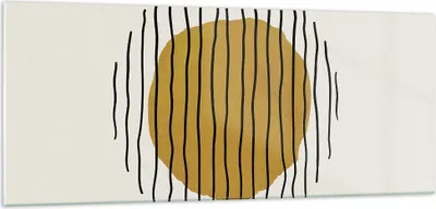 Produktbild von Bilder auf glas - Einteilig - Modern Piece Linear - 100x40cm - Glasbilder - Wandbilder - Bilder - zum Aufhängen bereit - Wanddekoration aus Glas - Glas Bilder - Wandbild auf Glas - GAB100x40-4793