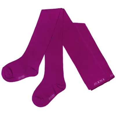 Produktbild von WERI SPEZIALS Kinder Strumpfhose aus Baumwolle – Einfarbig Dahlia – Weich, Atmungsaktiv und Elastisch – Größe 86/92