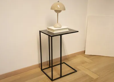 Image de Table d'appoint noire Table de chevet Console Table de salon Table fleurie Table de téléphone Table de rangement Table de chambre 40x30x58cm