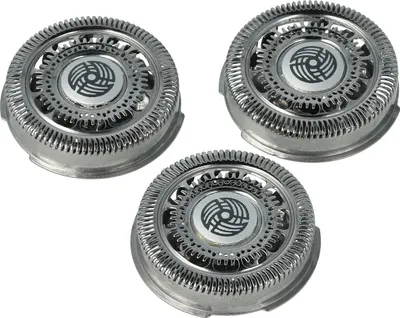 Produktbild von vhbw 3x Ersatz-Scherköpfe kompatibel mit Philips S9511, S9521, S9700, S9112, S9151, S9161, S9171, S9311, S9371 Elektrorasierer ersetzt SH90, Silber