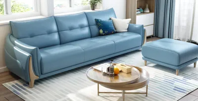 Produktbild von Sofa 3 Sitzer Modern Relax Sitz Möbel Dreisitzer Blau Polster Luxus Möbel Neu