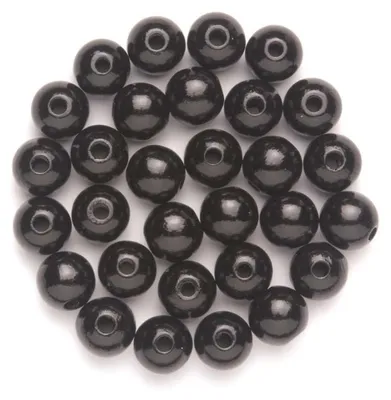 Produktbild von Glorex Holzperle schwarz 15 mm
