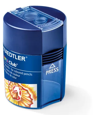 Produktbild von Staedtler 512 F, Manueller Bleistiftspitzer, Blau, Metall, Kunststoff, Stahl, 1,02 cm, Sichtverpackung