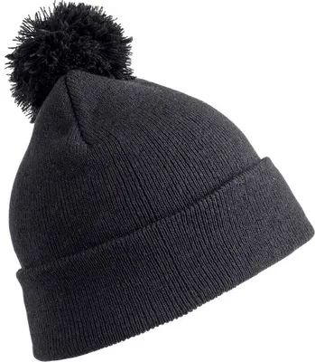 Produktbild von Result - "Winter Essentials" Mütze Bommel für Damen BC4638 (Einheitsgröße) (Schwarz)