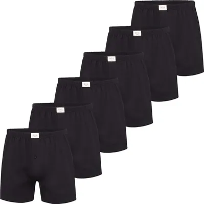 Zdjęcie produktu dla Phil & Co. Berlin Bokserki męskie 6 sztuk Jersey Loose Fit - czarne - rozmiar XL