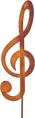 Produktbild von Edelrost Garten Deko Notenschlüssel Gartendekoration Naturrost Dekorieren rostige Dekoration Landhaus Violienenschlüssel  118cm