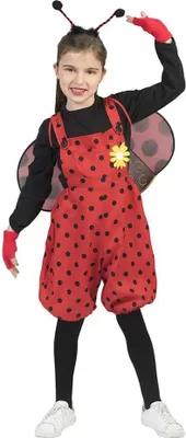 Produktbild von Kinderkostüm Latzhose Marienkäfer 98