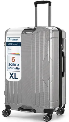 Image de Valise de voyage rigide 4FLY à coque en aluminium XL 77 cm (103 L) en PC+ABS – avec serrure TSA, 4 roulettes doubles pivotantes, bagages