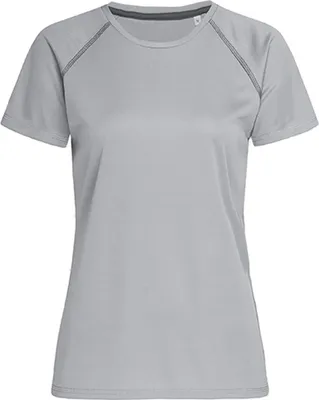 Produktbild von Stedman ST8130 | Damen Active Team Raglan, 100% ACTIVE-DRY° Polyester - Farbe: Silver Grey - Größe: M