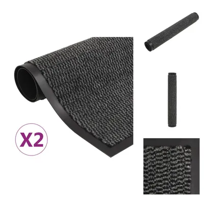 Immagine prodotto di vidaXL Tappetini antisporco 2 pz. Rettangolare 80x120cm antracite - Zerbini