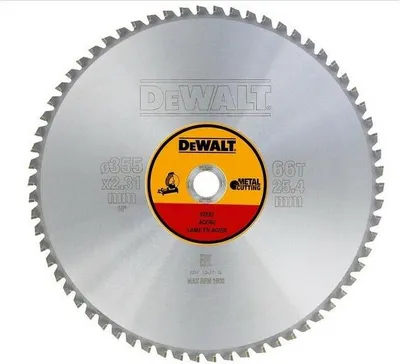Zdjęcie produktu dla Dewalt Piła Tarcza Do Cięcia Stali 355 X 25,4 Mm X 66Z Dt1926