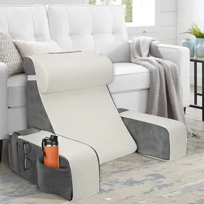 Produktbild von Ergonomisches Lesekissen mit Nackenrolle und Armstütze für Bett und Sofa