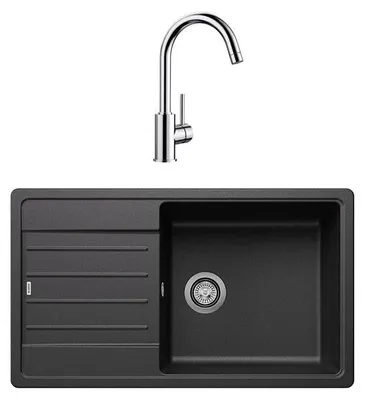 Image de Pack évier anthracite et mitigeur chromé - Blanco - 528436 -