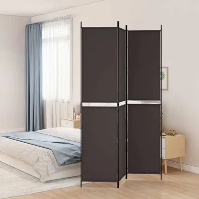Produktbild von Möbel 3-tlg. Paravent Braun 150x220 cm Stoff - Paravents 350243