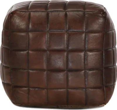 Immagine prodotto di Pouf Marrone Scuro 40x40x40 cm in Vera Pelle di Capra