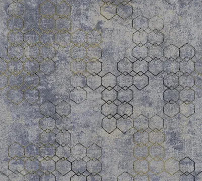 Produktbild von Livingwalls geometrische Tapete New Walls Urban Grace Vliestapete blau gold grau 10,05 m x 0,53 m