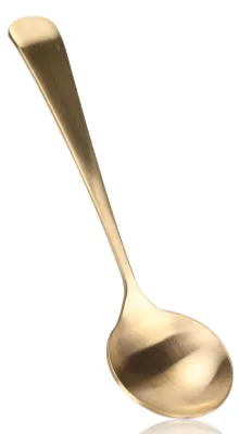 Suppenlöffel aus Messing, gold, rund, 16 cm, 1 Stück