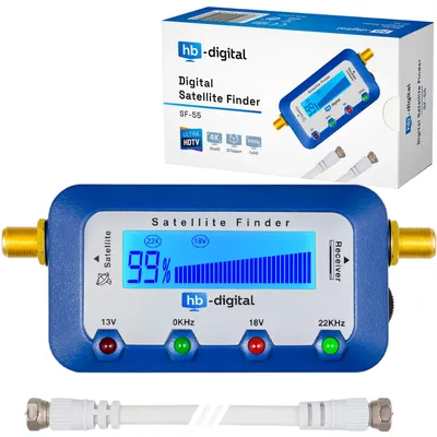 Produktbild von hb-digital Satfinder Digital SF-55 LCD Display blau